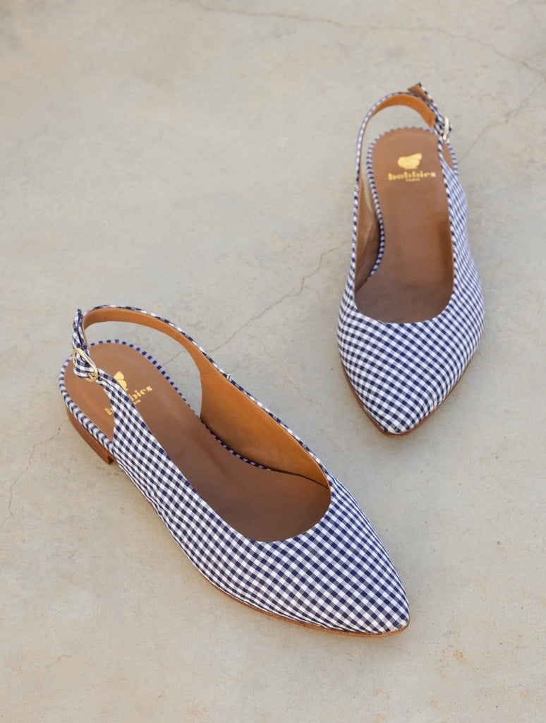 Ballet Flats : Paige - Navy Gingham