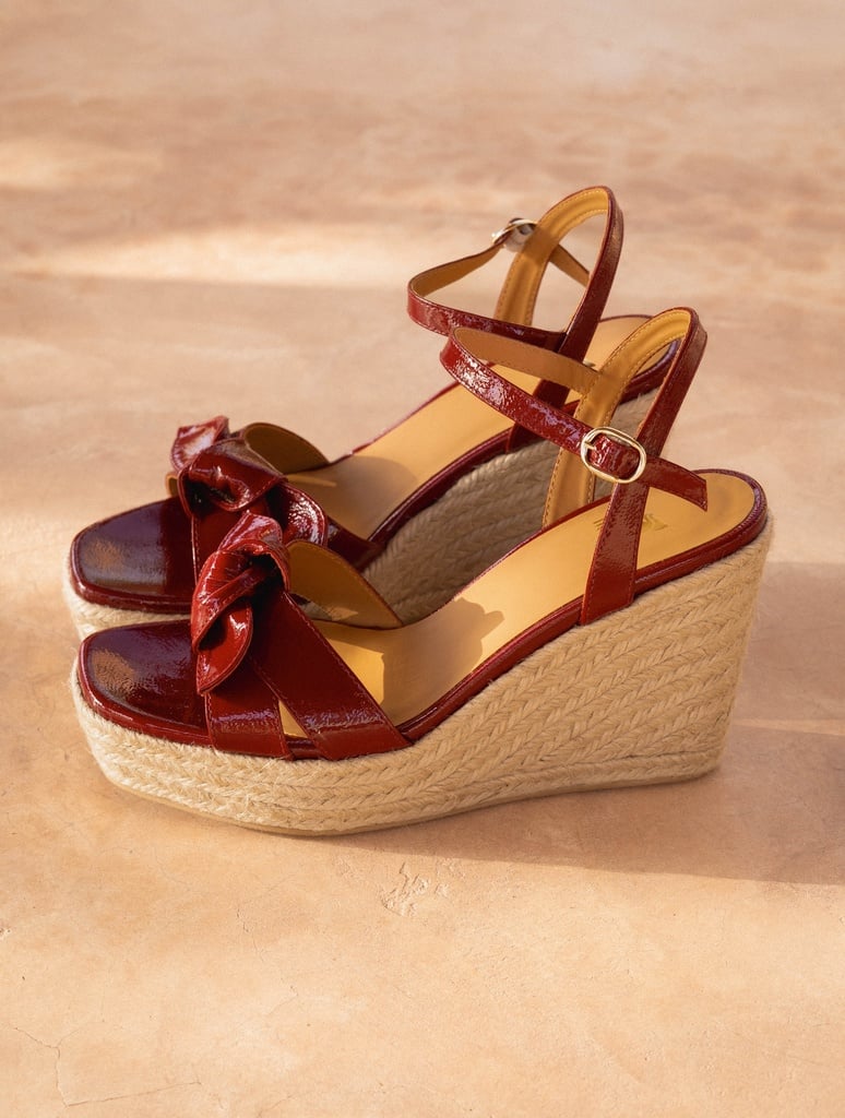 Espadrille Wedges : Pilar - Cherry Gloss