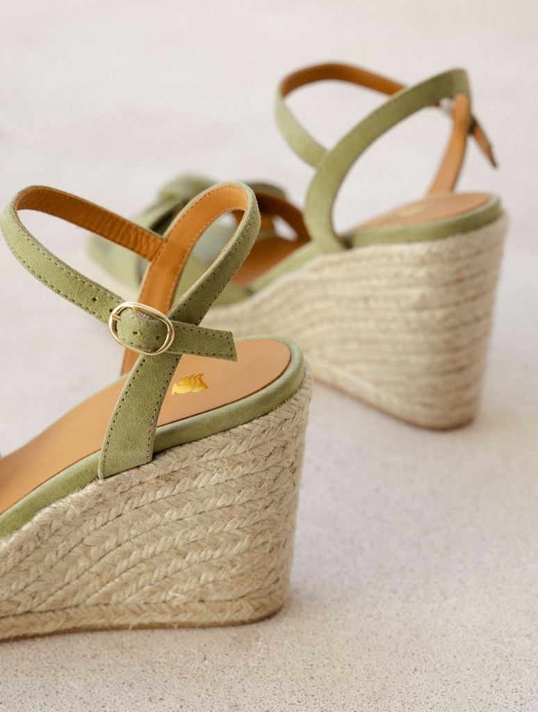 Espadrilles mit Keilabsatz : Pilar - Matcha