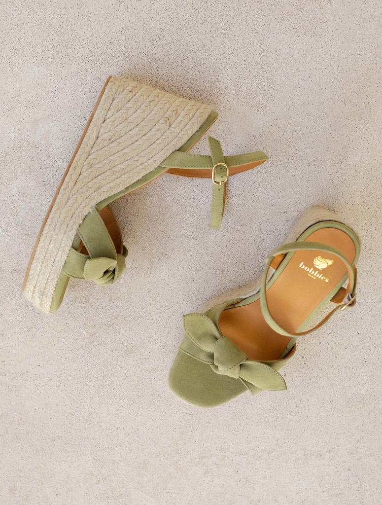 Espadrilles mit Keilabsatz : Pilar - Matcha