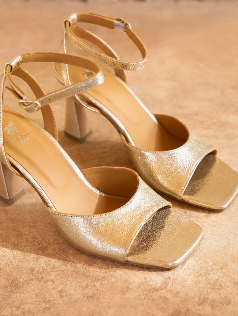 Heeled Sandals : Piper - Champagne Gold