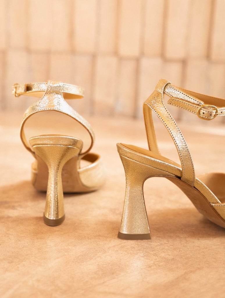 Heeled Sandals : Piper - Champagne Gold