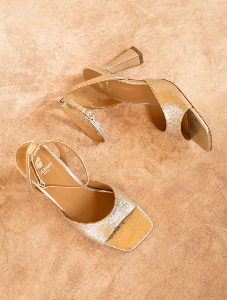 Heeled Sandals : Piper - Champagne Gold