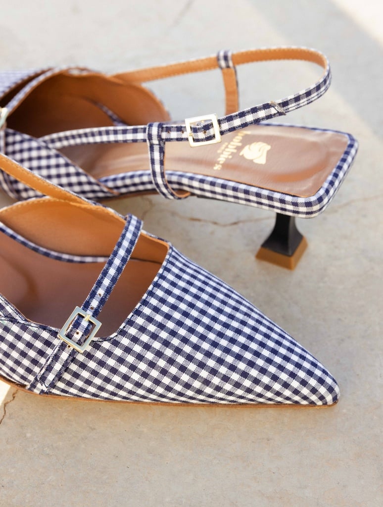 Pumps & Mary Janes : Reem - Navy Gingham