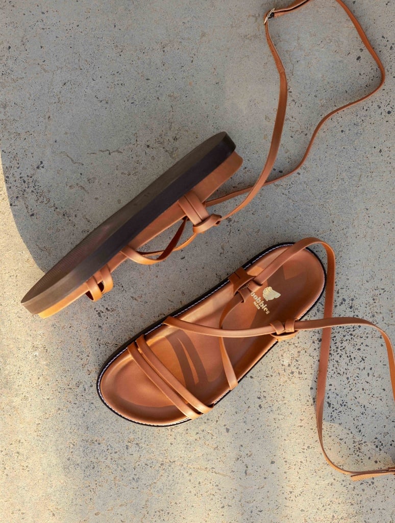 Flache Sandalen : Salina - Camel