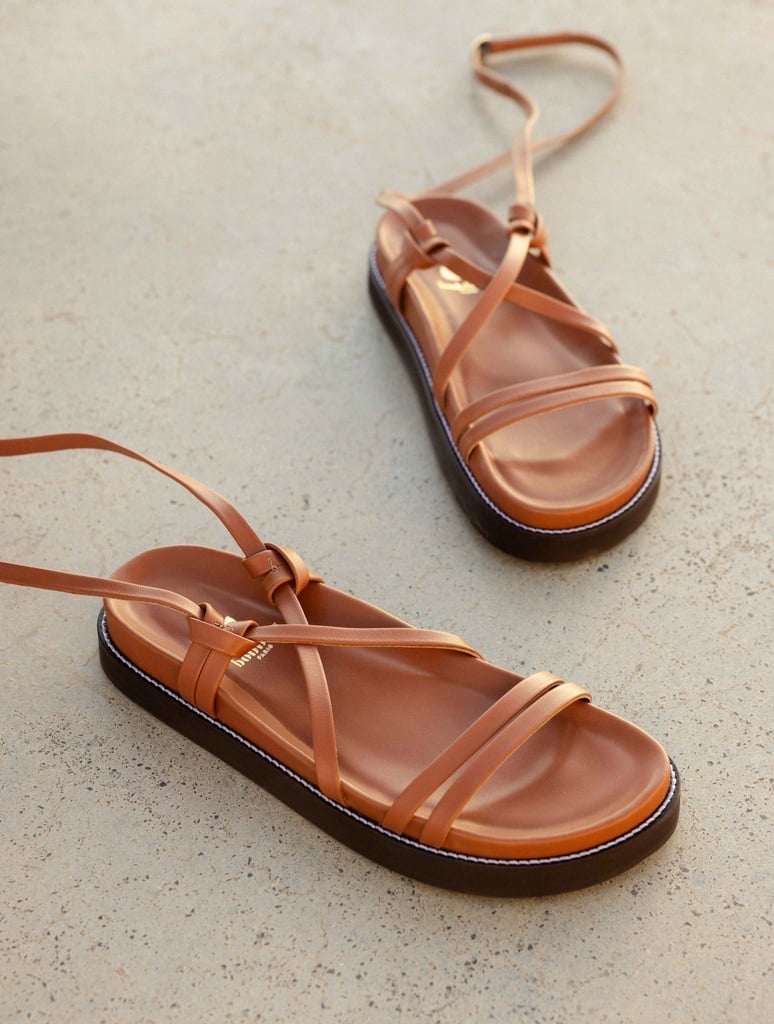 Flache Sandalen : Salina - Camel