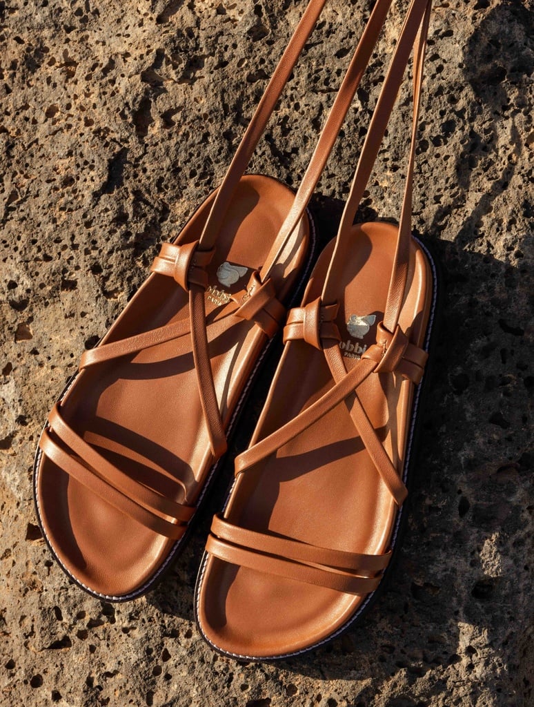 Flache Sandalen : Salina - Camel