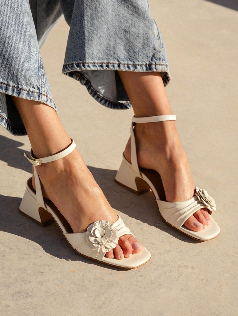 Heeled Sandals : Stella - Milk