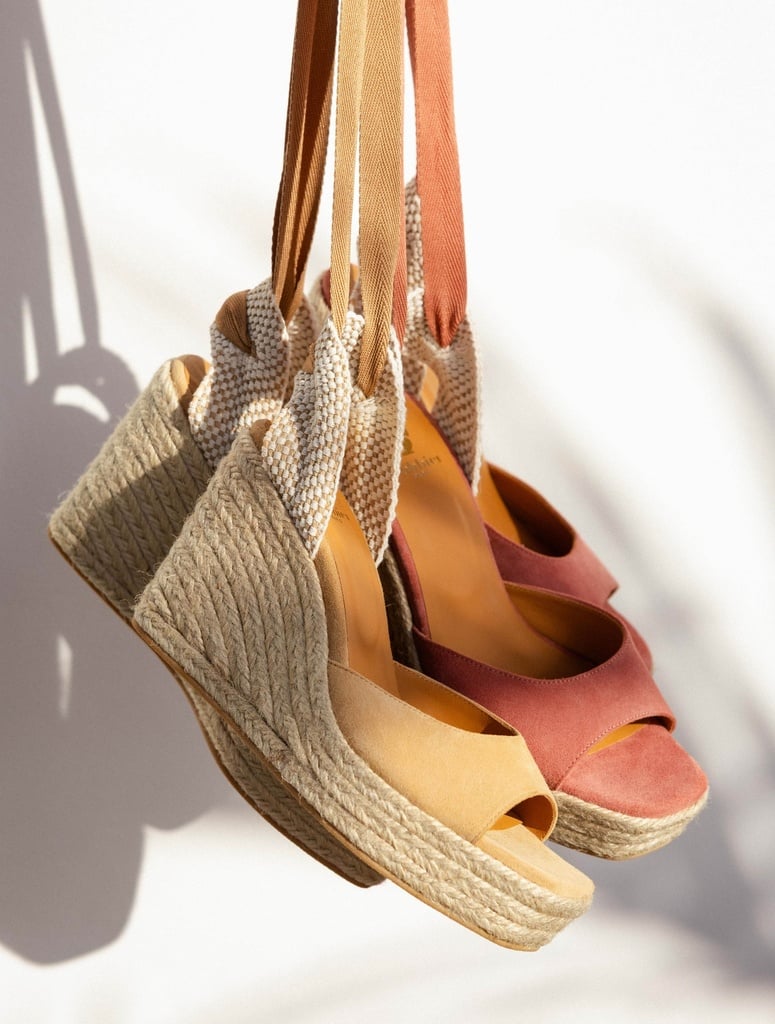 Espadrille Wedges : Summer - Antique Pink