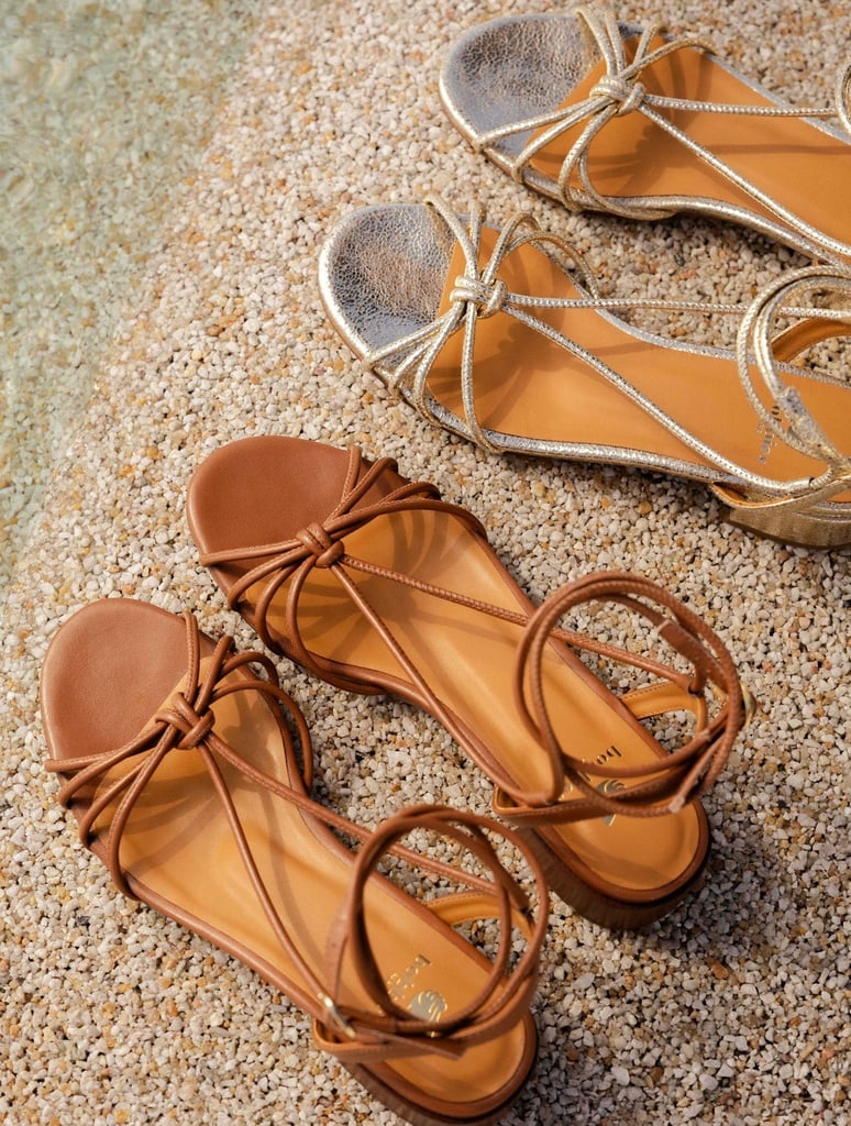 Flat Sandals : Tara - Champagne Gold