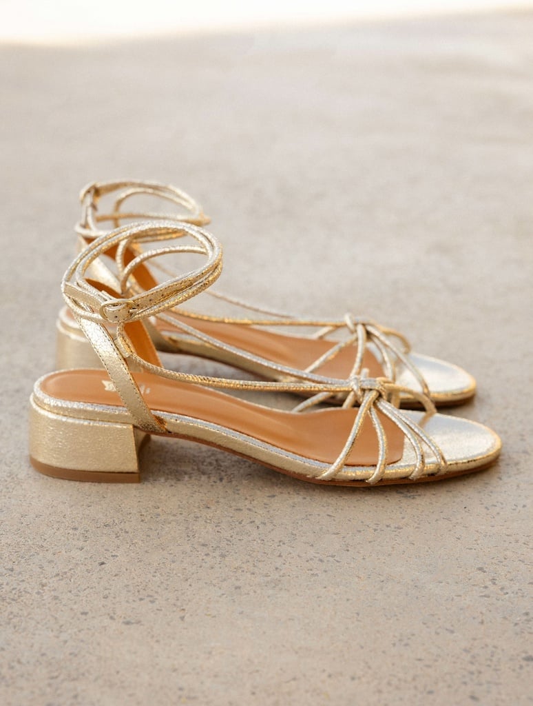Flat Sandals : Tara - Champagne Gold