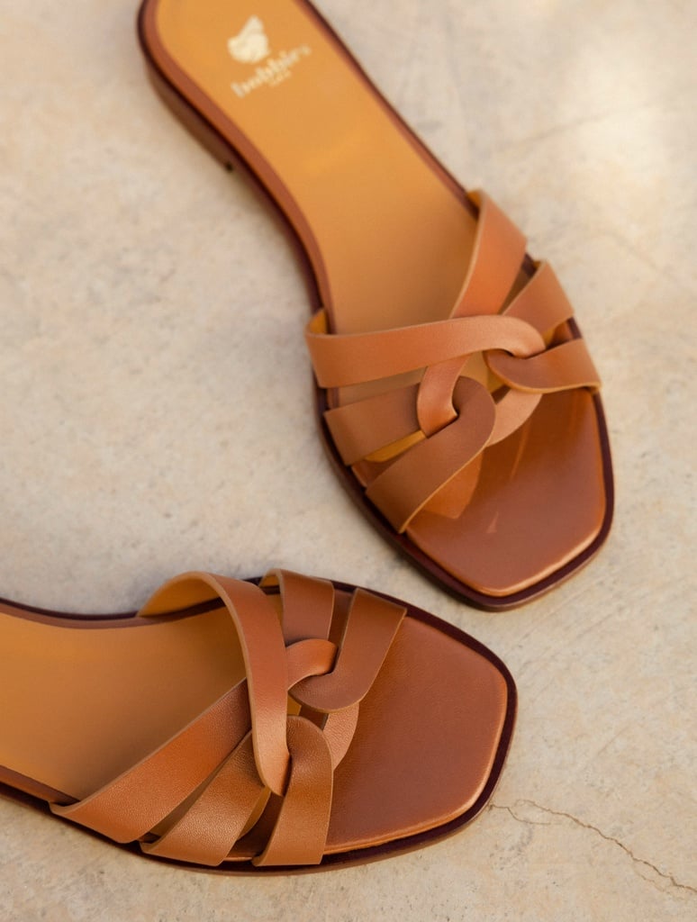 Flache Sandalen : Thaïs - Camel