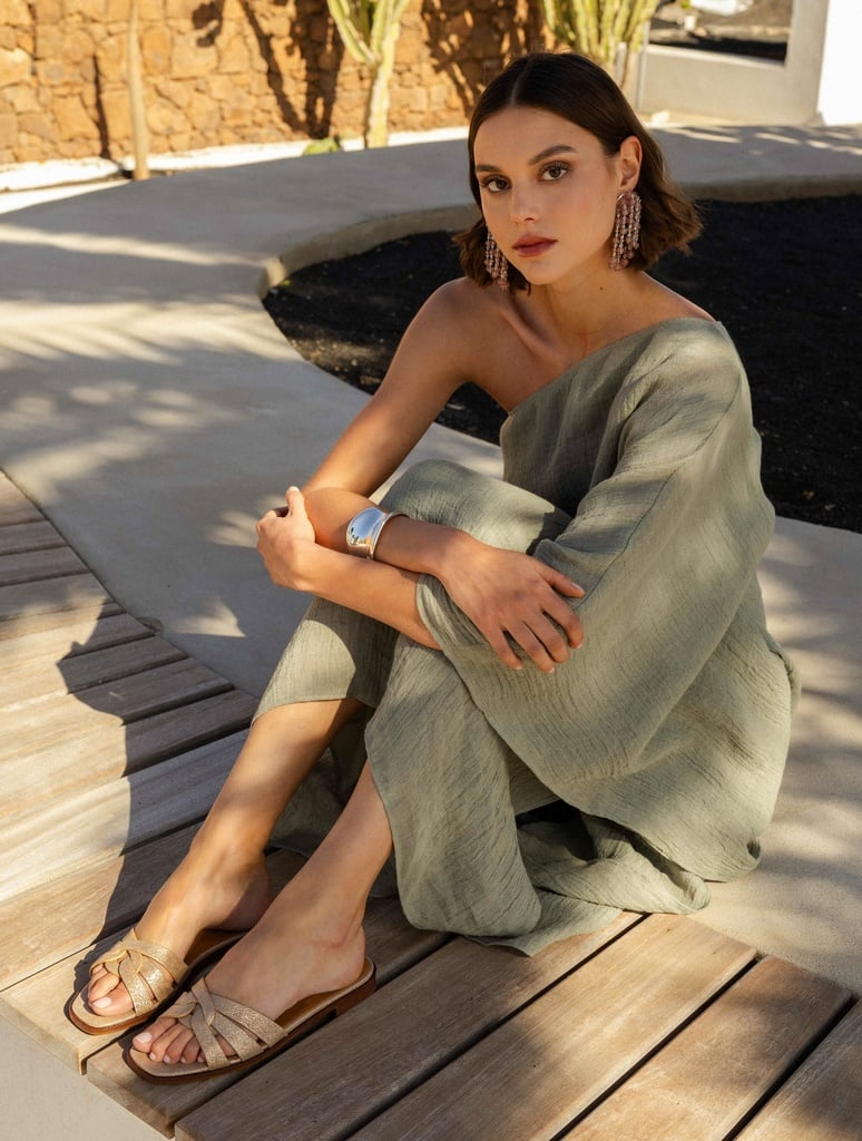 Flache Sandalen : Thaïs - Egyptian gold