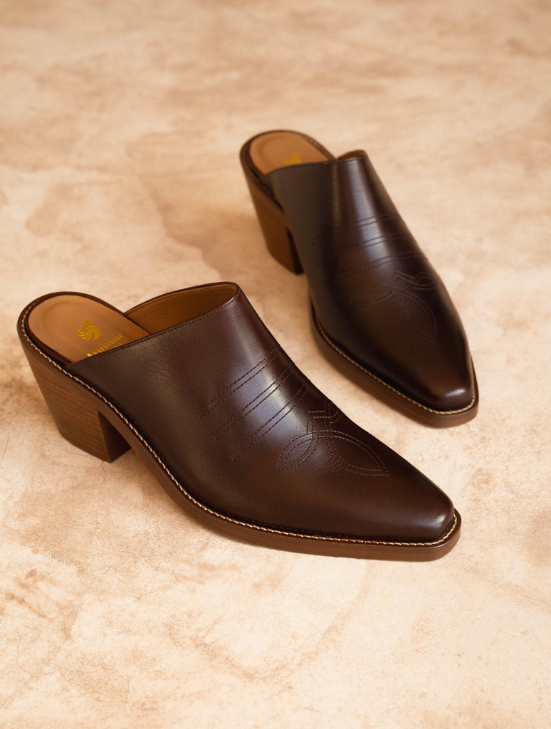 Heeled Sandals : Viviane - Brownie