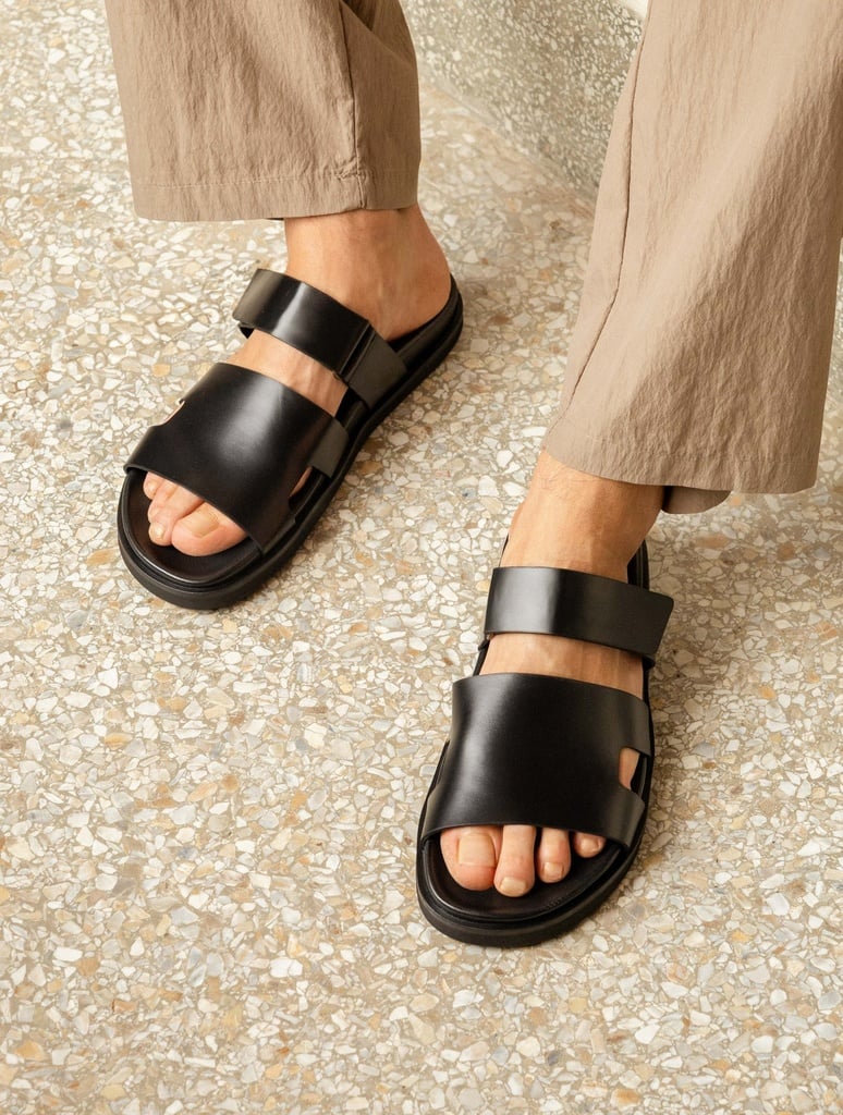 Sandales Plates : Barry - Intense Black