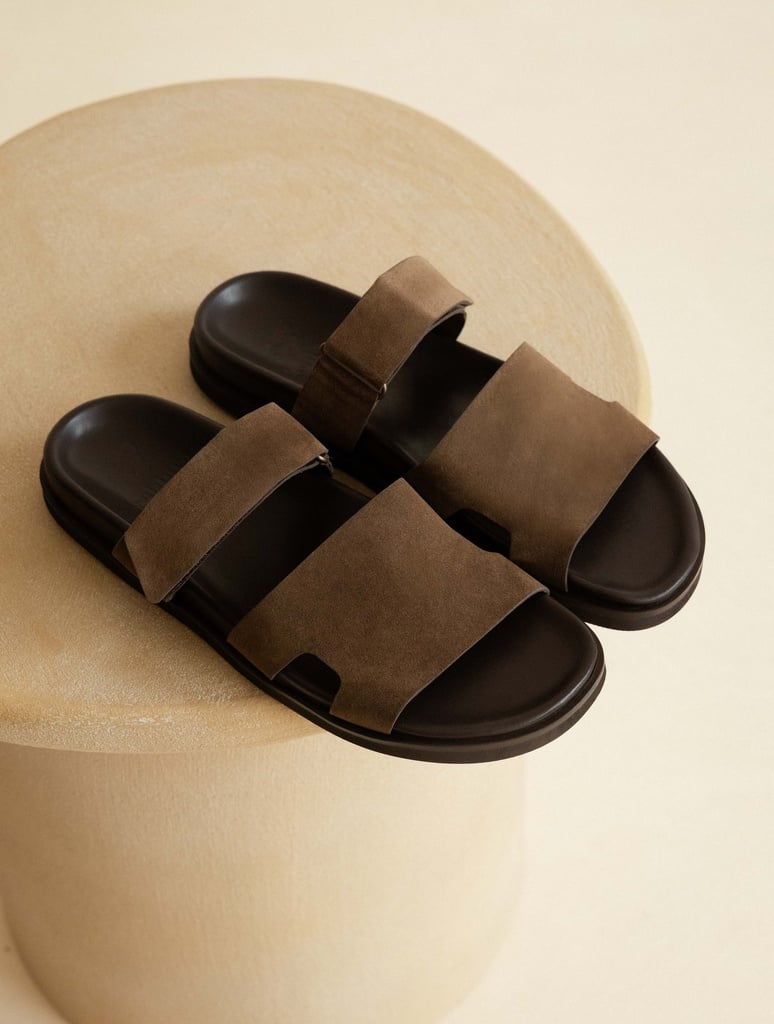 Sandales Plates : Barry - Khaki Brown