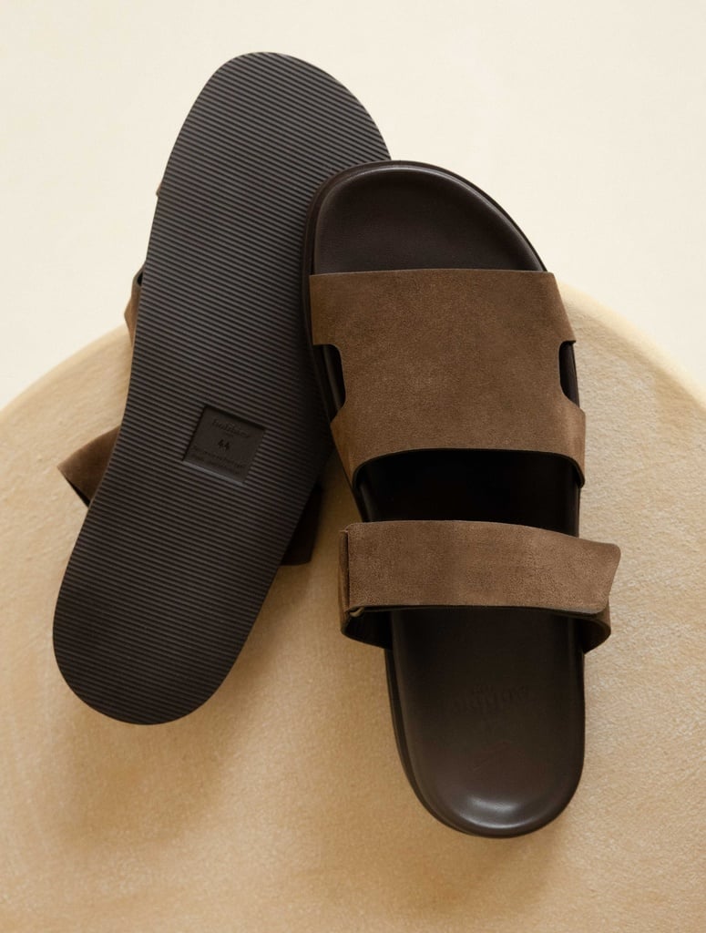 Sandales Plates : Barry - Khaki Brown