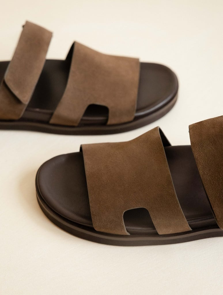 Sandales Plates : Barry - Khaki Brown
