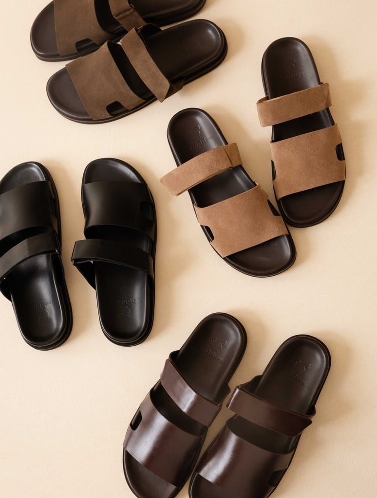 Sandales Plates : Barry - Khaki Brown