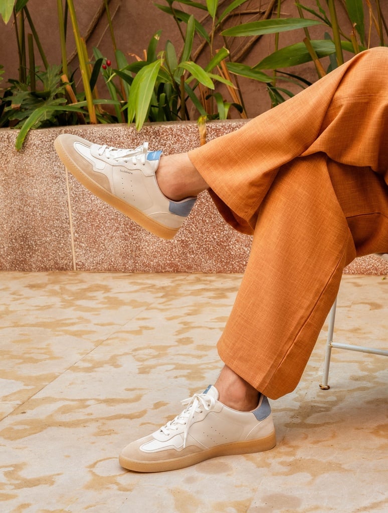 Sneakers : Davis - Off-White & Cool Blue