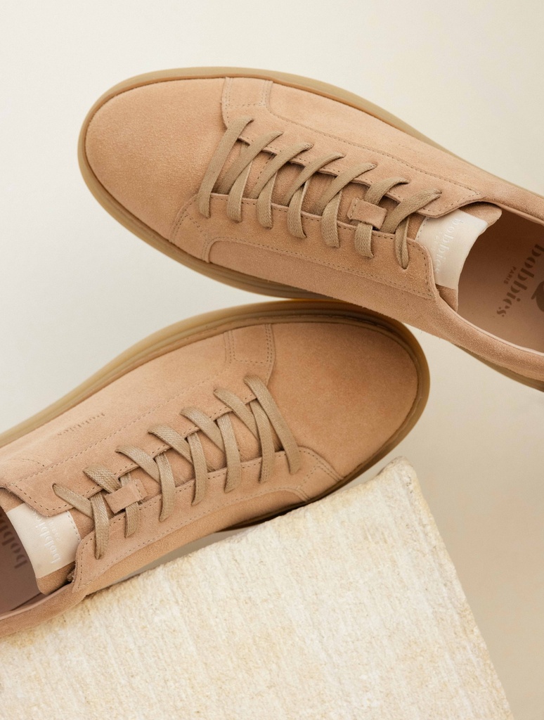 Men's beige suede sneakers with caramel sole | Mikko Soft Sand