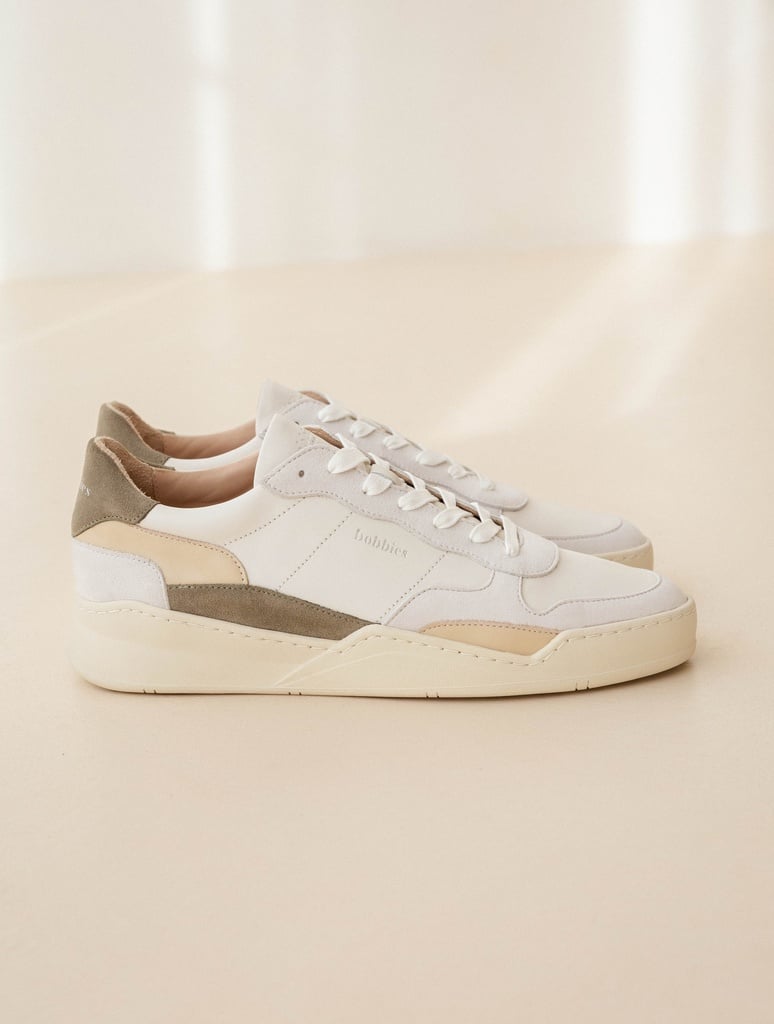 Sneakers : Malibu - Off-White - Grey Green - Beige