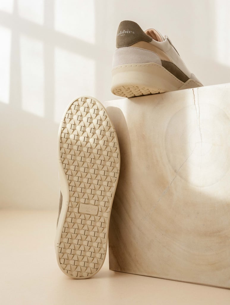 Sneakers : Malibu - Off-White - Grey Green - Beige