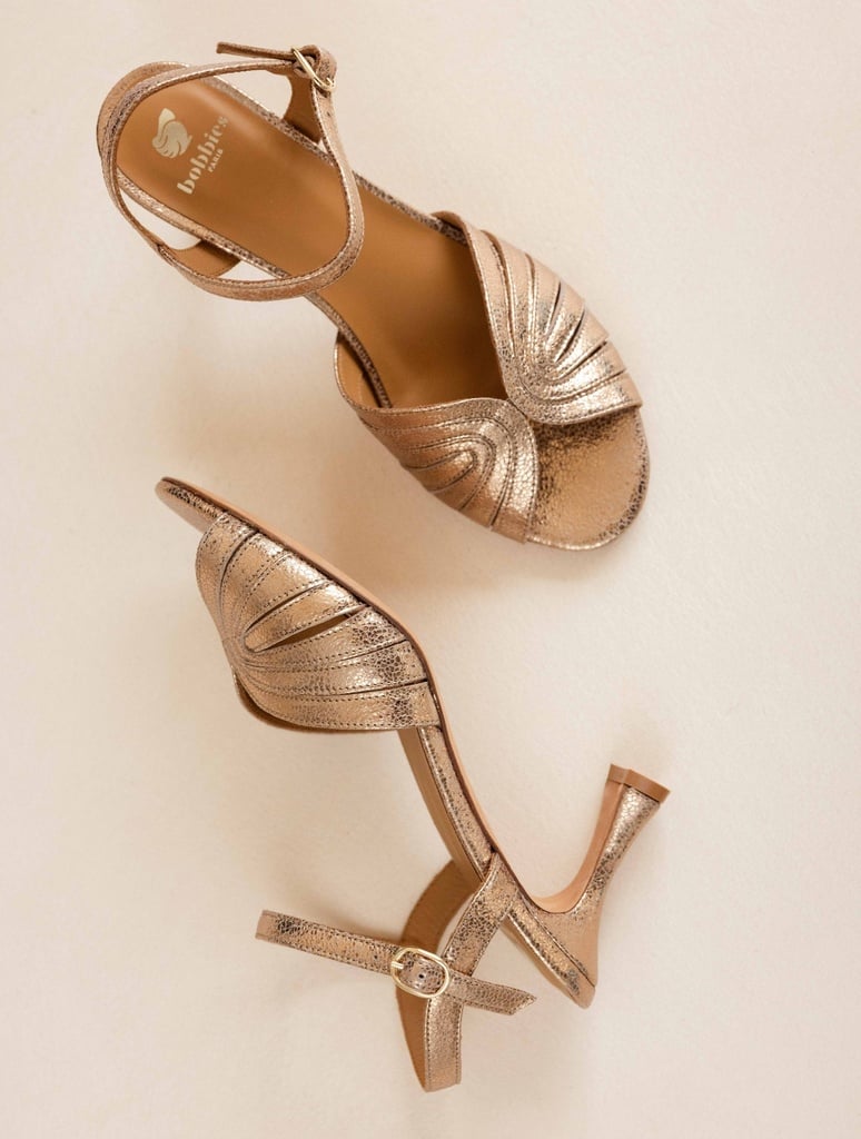 Heeled Sandals : Alya - Sepia Gold