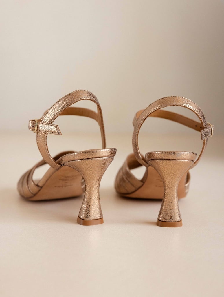 Heeled Sandals : Alya - Sepia Gold