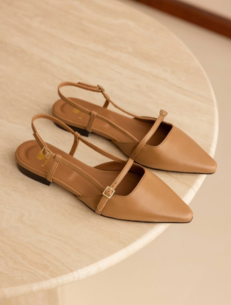 Ballerines : Amel - Hazelnut