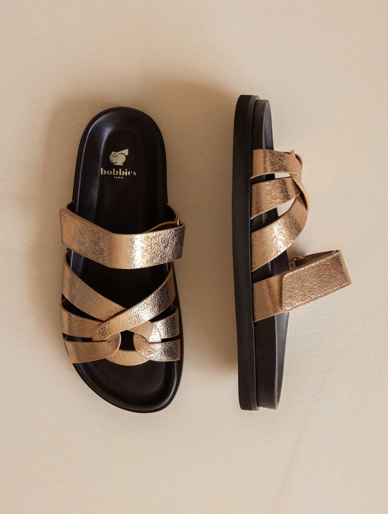 Flat Sandals : Atlas - Sepia Gold