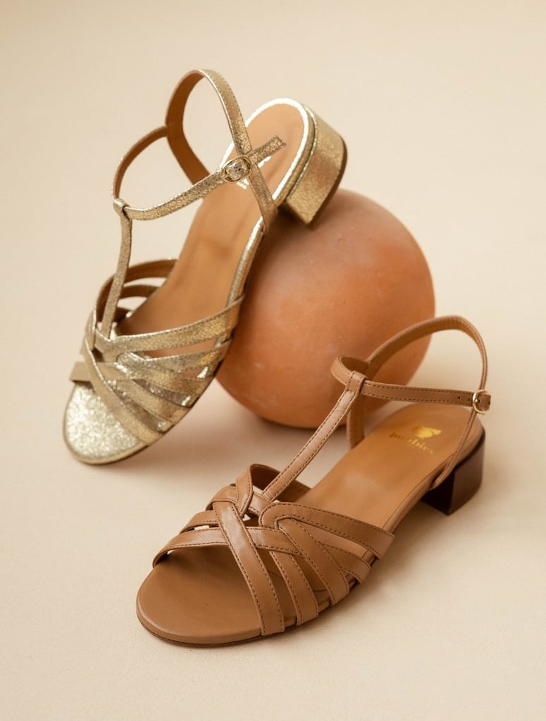 Heeled Sandals : Capri - Hazelnut