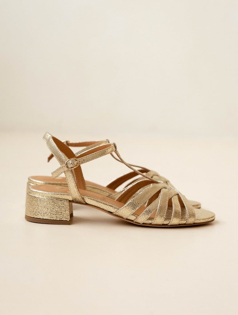 Heeled Sandals : Capri - Champagne Gold