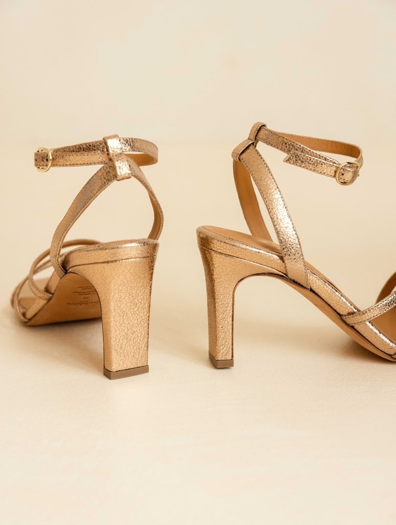 Heeled Sandals : Davina - Sepia Gold