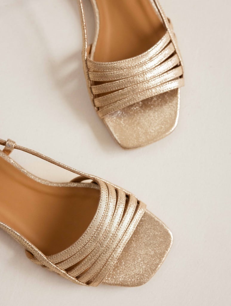 Flat Sandals : Diana - Iridescent Champagne