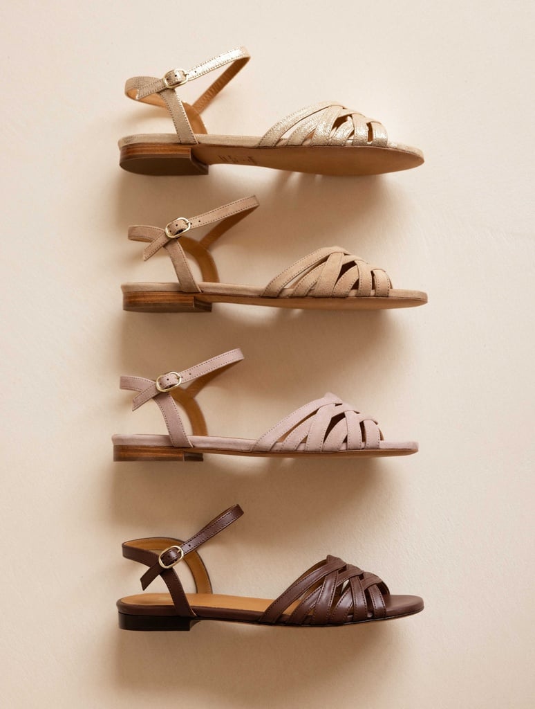 Flat Sandals : Ellis - Iridescent Champagne