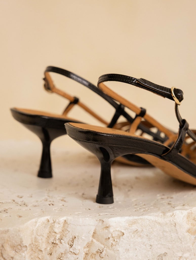 Heeled Sandals : Ève - Vinyl Black