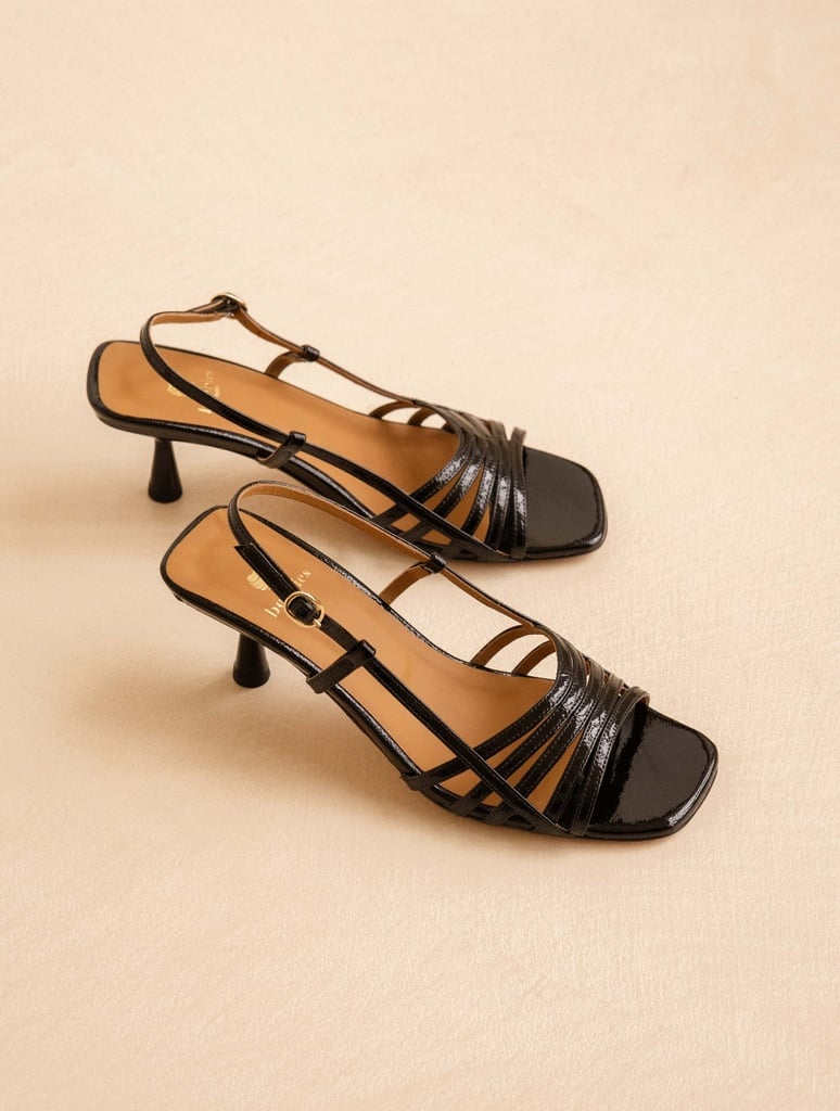Heeled Sandals : Ève - Vinyl Black