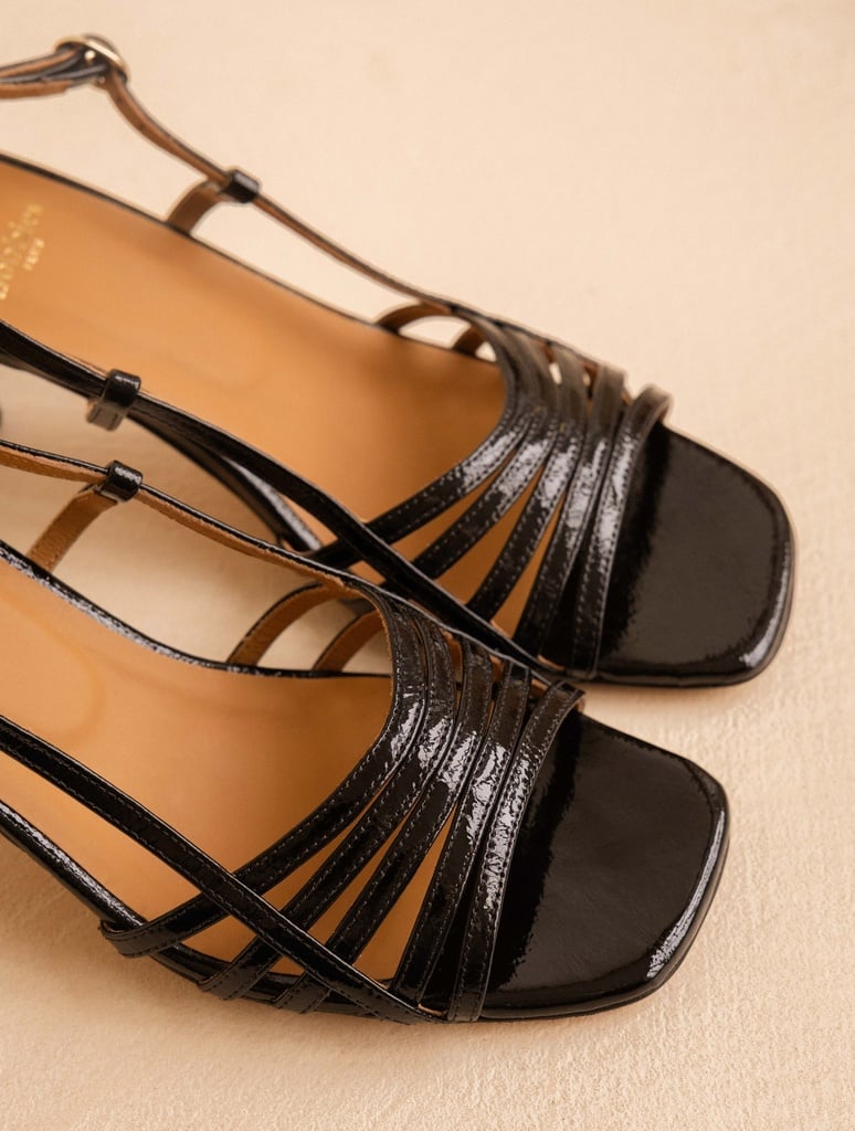 Heeled Sandals : Ève - Vinyl Black