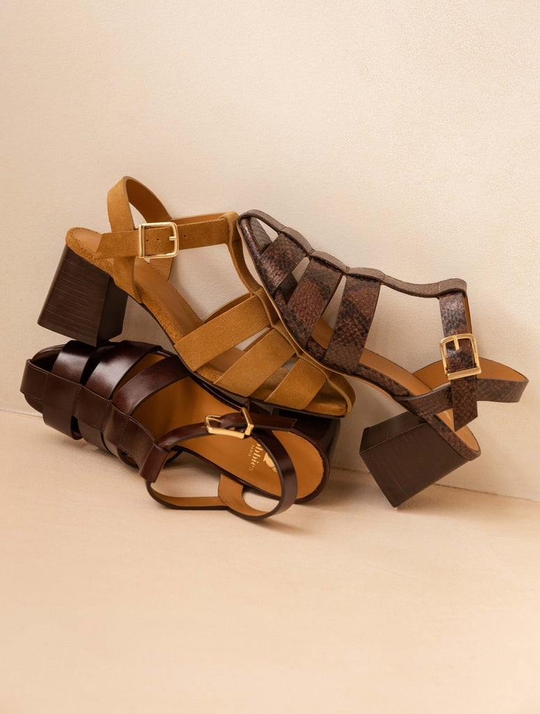 Sandalias de Tacón : Ezra - Cobra Brown