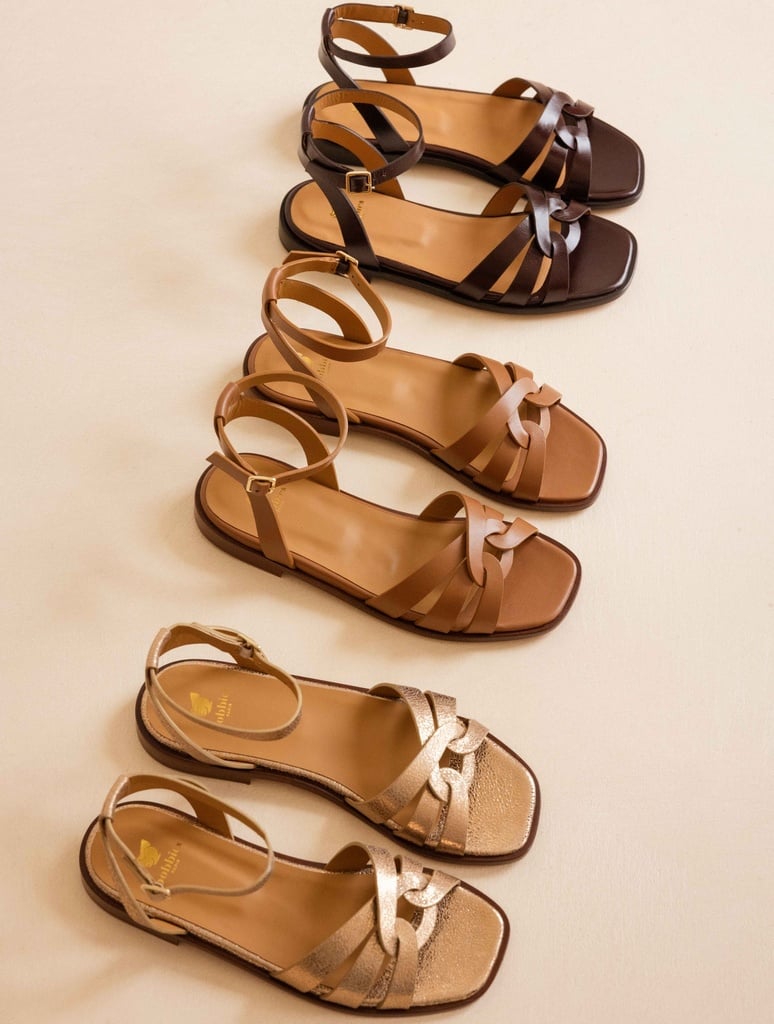 Sandalias Planas : Hanaé - Sepia Gold