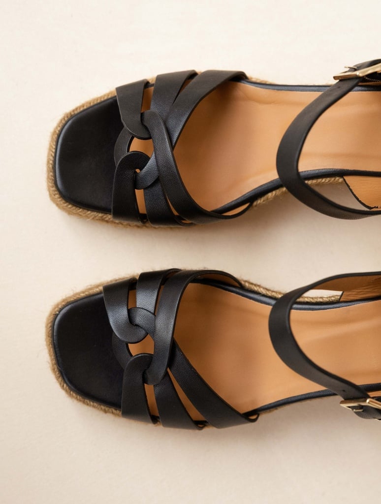 Espadrille Wedges : Hisa - Passion Black