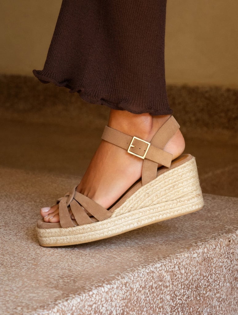 Espadrille Wedges : Hisa - Antelope