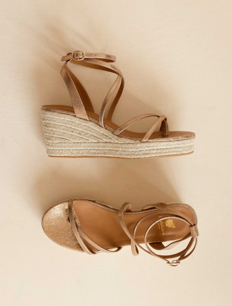Espadrille Wedges : Irène - Sepia Gold