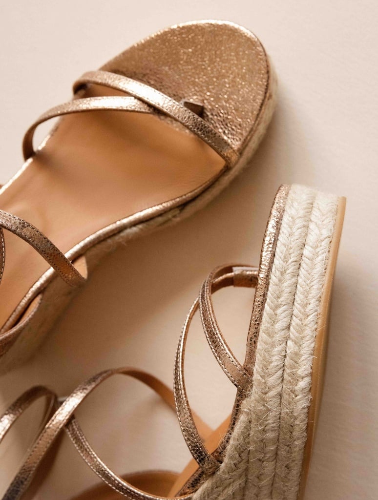 Espadrille Wedges : Irène - Sepia Gold