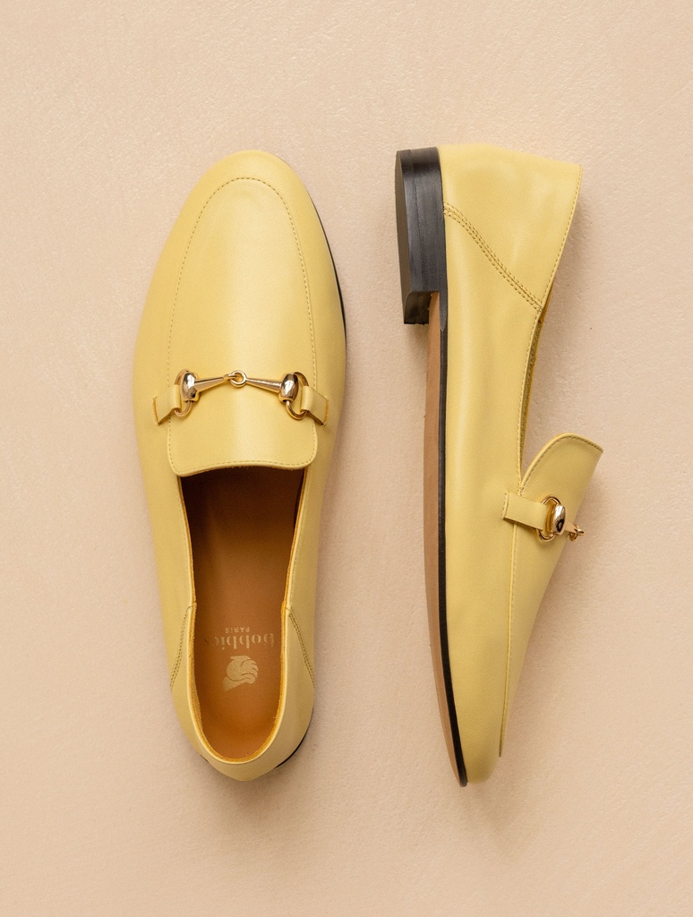 Women's black leather soft loafers with bit | Jill Passion Black