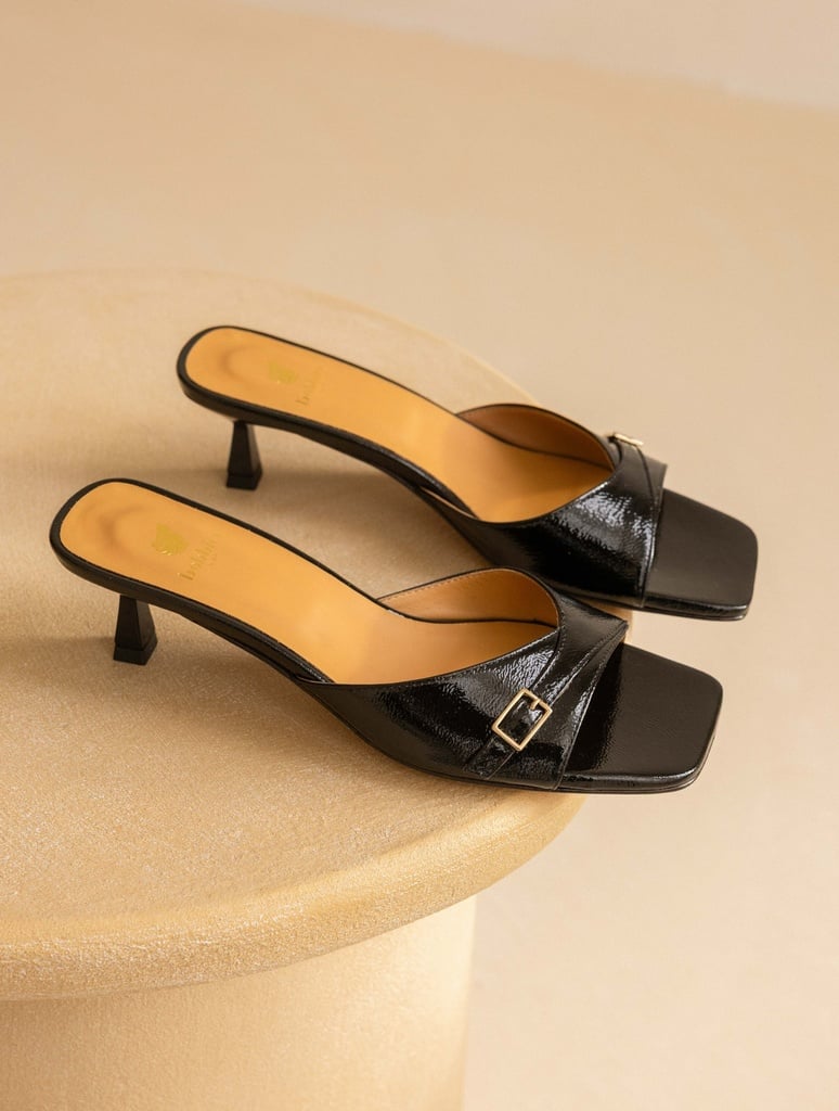 Sandales à Talons : June - Vinyl Black