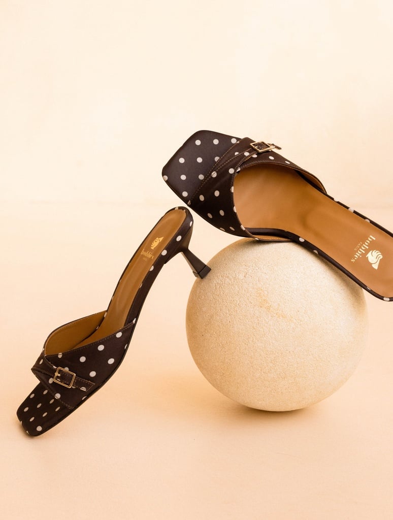Heeled Sandals : June - Mocha Dots