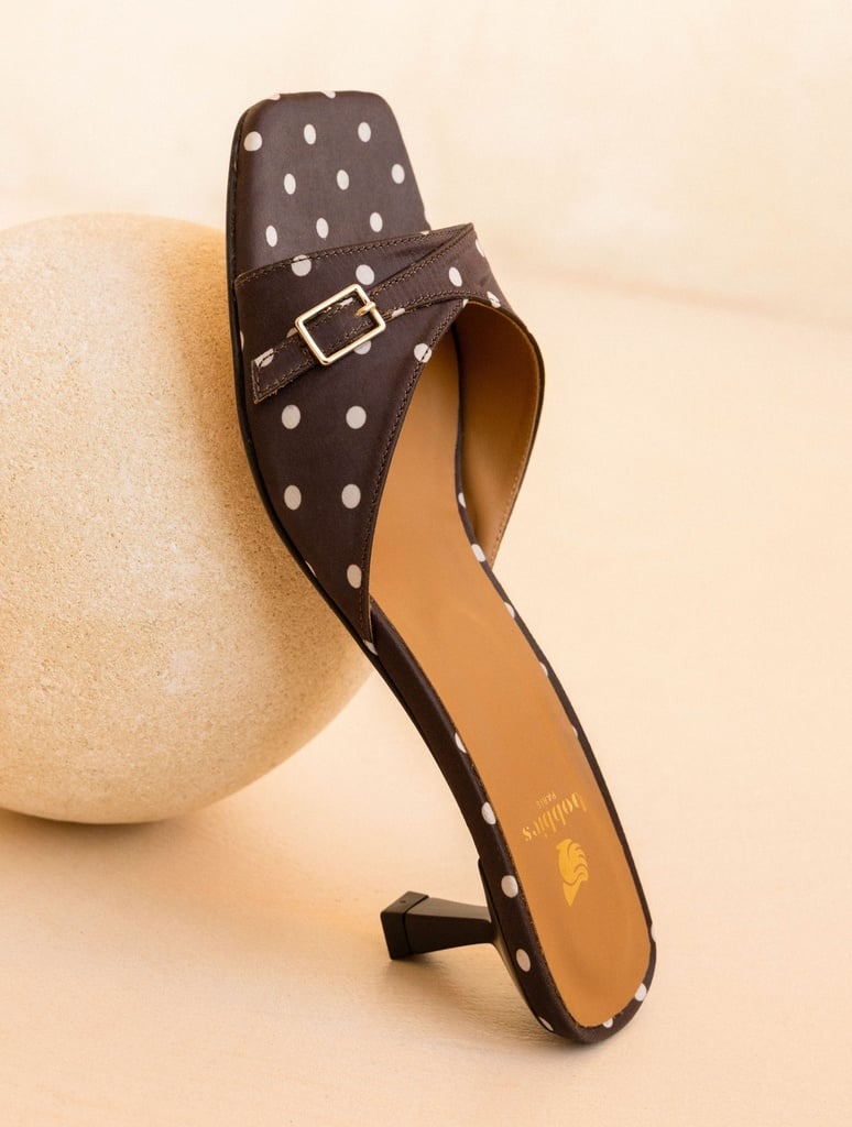 Heeled Sandals : June - Mocha Dots