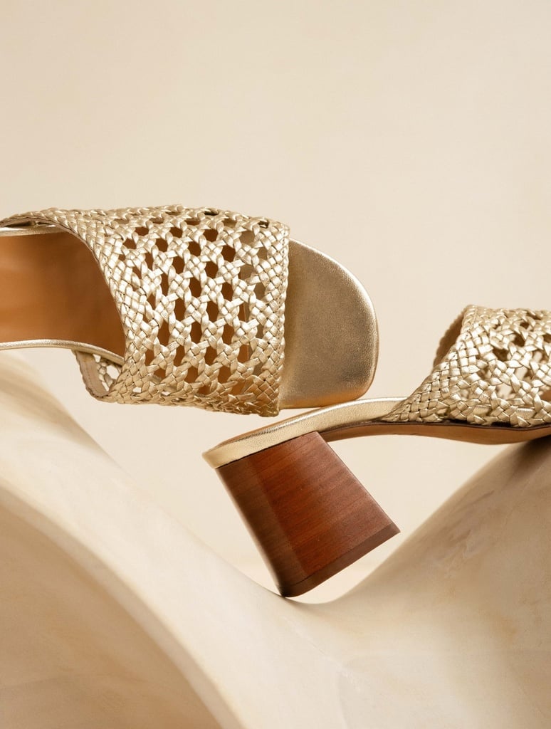 Heeled Sandals : Kelly - Champagne Gold